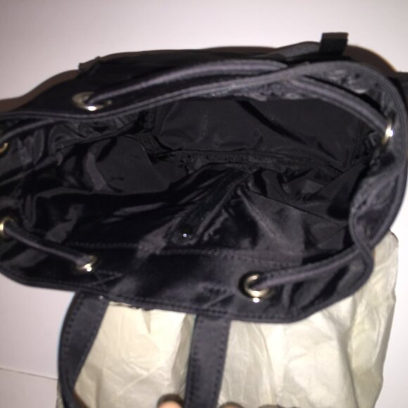 ESPRIT VINTAGE Authentic Nylon Backpack NEW with TAGS - Black - Picture 9 of 16